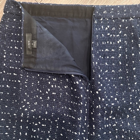 J Crew No. 2 Pencil Skirt in Navy Spotted Tweed Women’s 8 - Picture 9 of 13